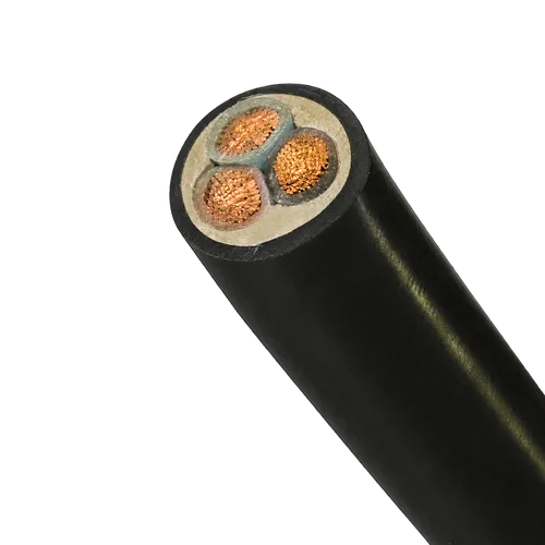 Supplied multicore cable showing internal conductors