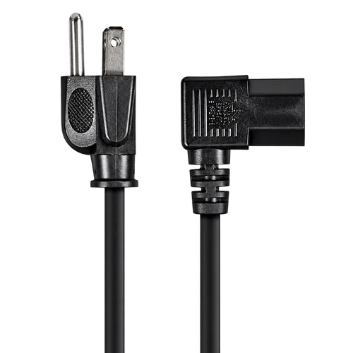 Power cord with plug and angled connector from the BGS supply examples