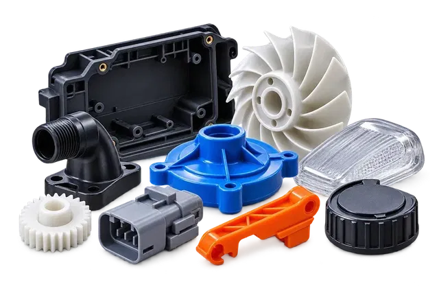 Custom plastic components sourced from India